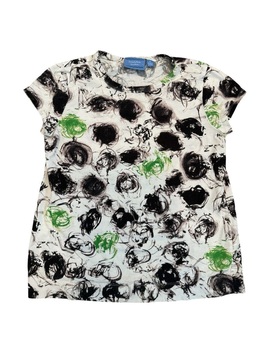🫶🏻 Simply Vera Vera Wang Abstract Print Short Sleeve Tee - Picture 2 of 5
